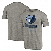 Men's Memphis Grizzlies Distressed Team Logo Gray T-Shirt FengYun,baseball caps,new era cap wholesale,wholesale hats